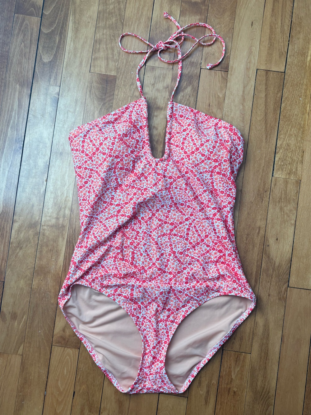 J. Crew Pink Floral One-Piece Swimsuit
